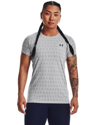 Women's UA Velocity Wordmark Jacquard Short Sleeve Under Armour