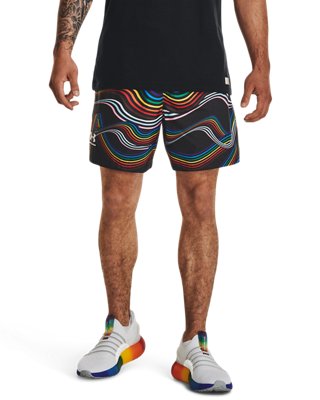 Men's UA Woven Volley Pride Shorts, Black, pdpZoomDesktop image number 0