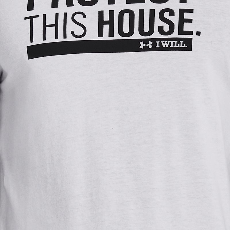 Camiseta de manga corta Under Armour Protect This House para hombre Blanco / Negro XS