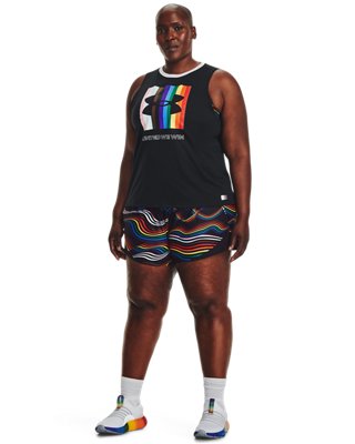 Women's UA Play Up Pride Shorts image number 2