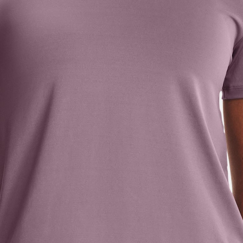 Tee-shirt à manches courtes Under Armour RUSH™ Vent pour femme Misty Mauve / Iridescent L