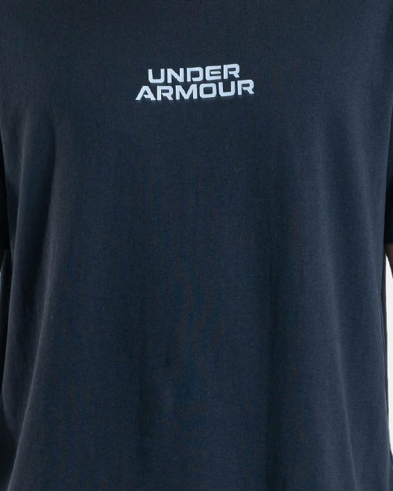 Unisex UA Outline Heavyweight Short Sleeve in Black image number 4