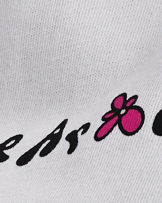女士UA Flower Heavyweight短袖T恤 in White image number 3
