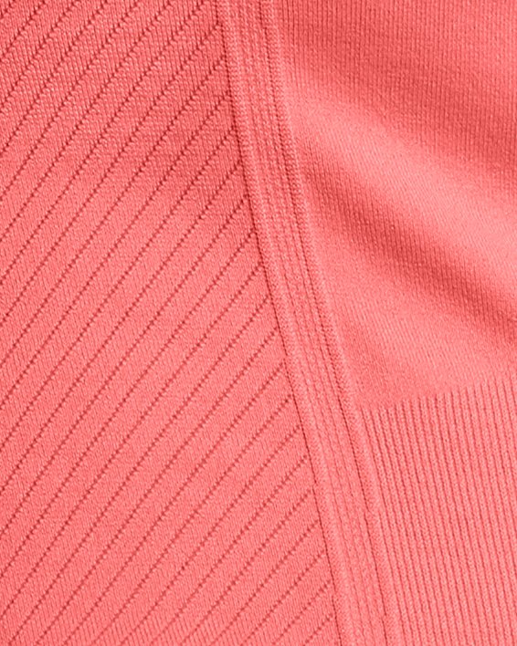 Scoop Neck Seamless Long Sleeve Top Pink