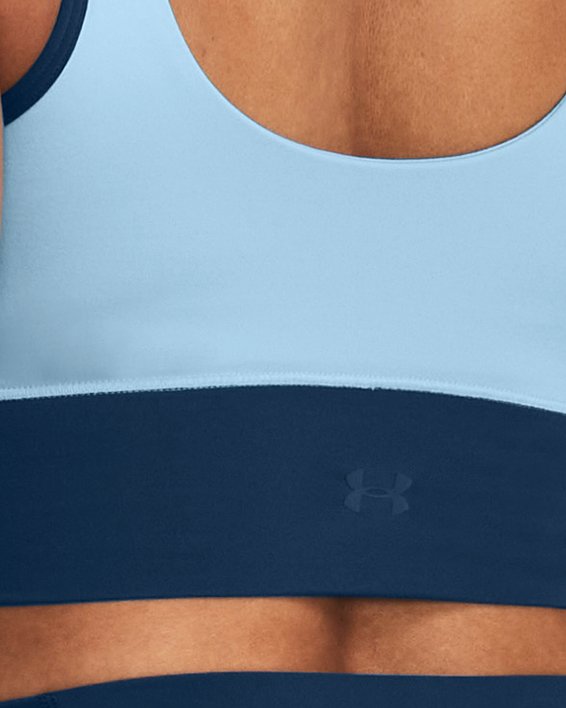 Women's UA Meridian Fitted Crop Tank in Blue image number 1