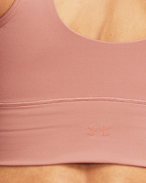 เสื้อกล้าม UA Meridian Fitted Crop สำหรับผู้หญิง in Pink image number 1