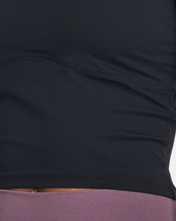 UA Meridian Enganliegendes Kurzarm-Shirt für Damen, Black, pdpMainDesktop image number 4