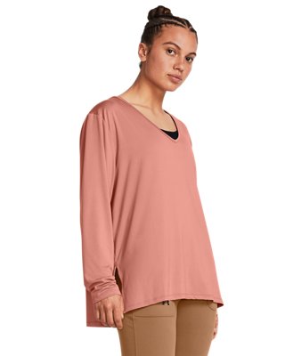 pink longline shirt womens