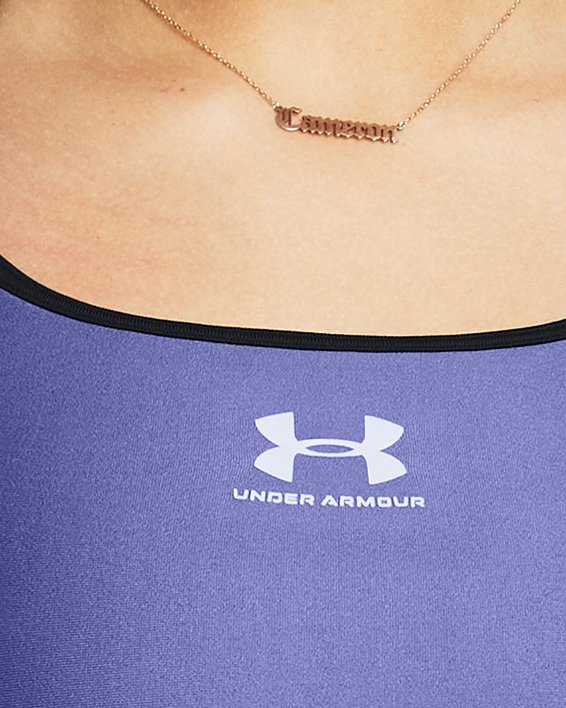 Women's HeatGear® Armour High Sports Bra, Purple, pdpMainDesktop image number 0