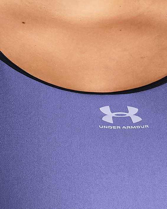 Women's HeatGear® Armour High Sports Bra, Purple, pdpMainDesktop image number 4