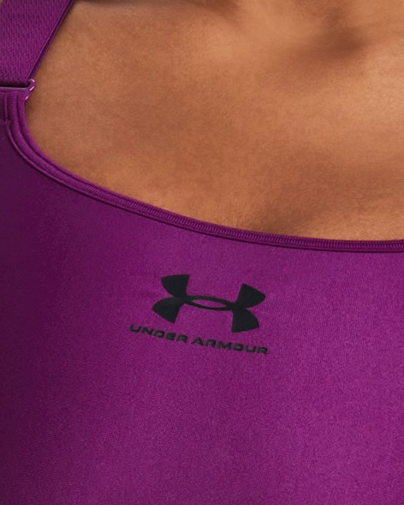 Sujetador deportivo de sujeción alta HeatGear Armour® para mujer, Purple, pdpMainDesktop image number 0