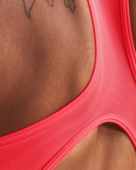 Women's HeatGear® Armour High Sports Bra, Red, pdpMainDesktop image number 1