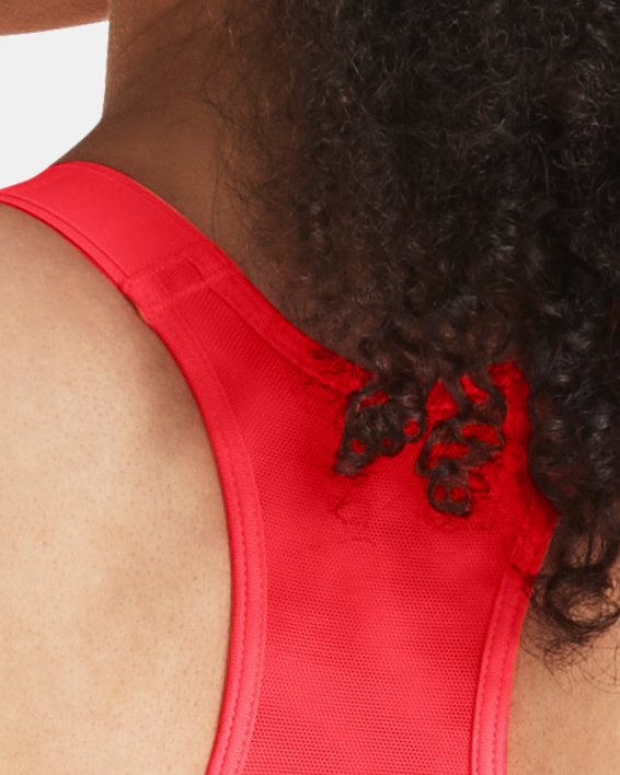 Women's HeatGear® Armour High Sports Bra in Red image number 6