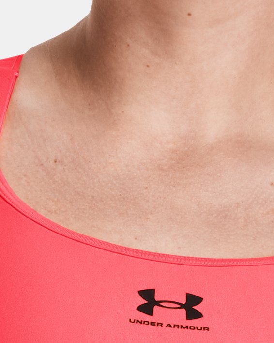 Women's HeatGear® Armour High Sports Bra, Red, pdpMainDesktop image number 5