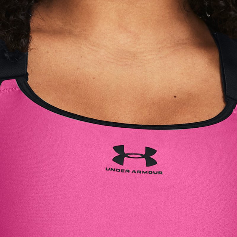 Image of Under Armour Women's HeatGear® Armour High Sports Bra Astro Pink / Red Solstice / Black M