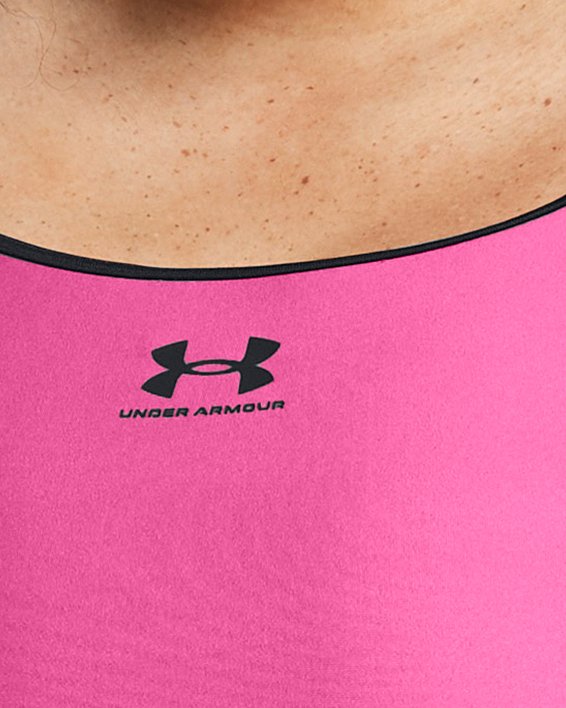 Women's HeatGear® Armour High Sports Bra, Pink, pdpMainDesktop image number 4