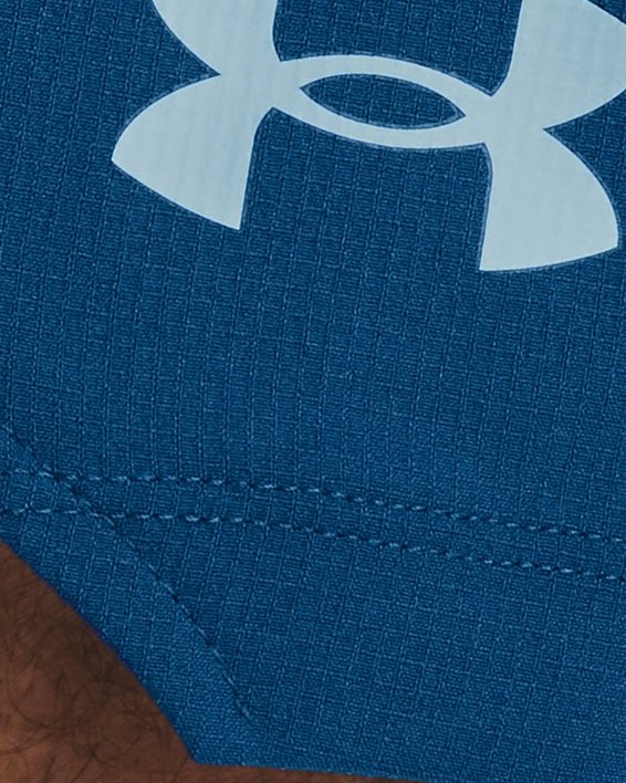 Pantalón corto estampado de 15 cm UA Vanish Woven para hombre, Blue, pdpMainDesktop image number 3