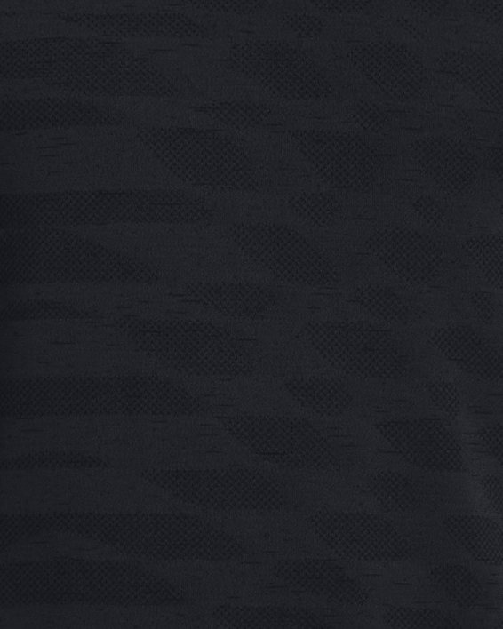 男士UA Seamless Ripple短袖T恤 in Black image number 0