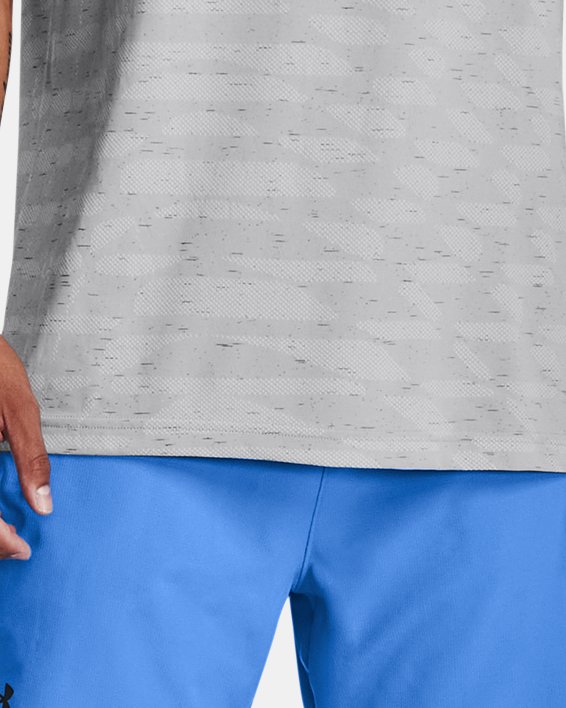 Men's UA Seamless Ripple Short Sleeve in Gray image number 2