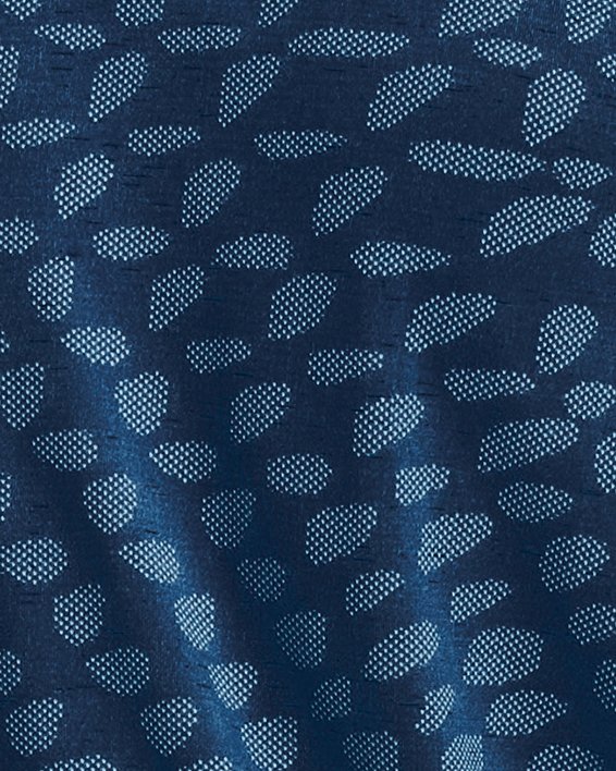 男士UA Seamless Ripple短袖T恤 in Blue image number 1