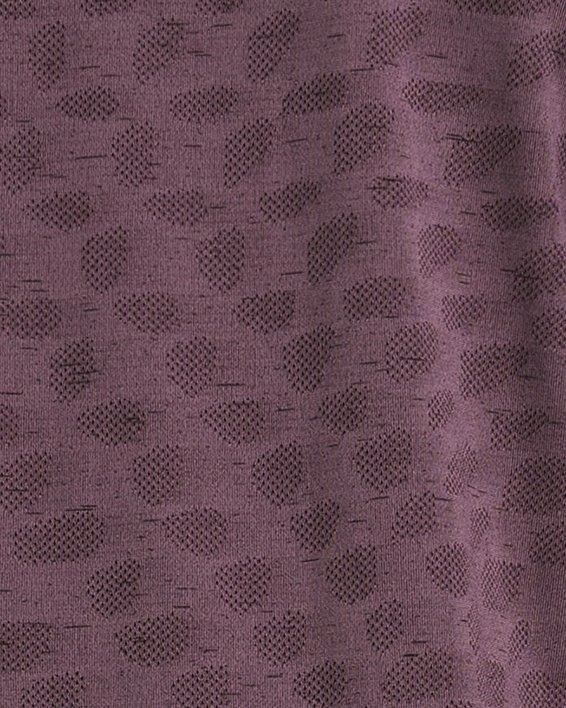 男士UA Seamless Ripple短袖T恤 in Purple image number 1