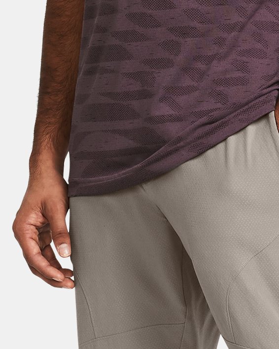 Men's UA Seamless Ripple Short Sleeve in Purple image number 2
