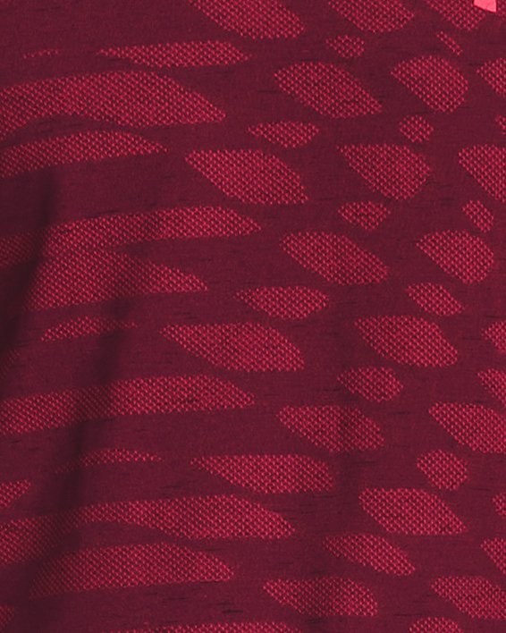 Men's UA Seamless Ripple Short Sleeve, Maroon, pdpMainDesktop image number 0