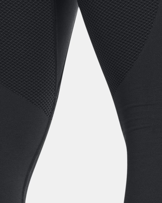 男士UA RUSH™ ColdGear® Seamless緊身褲 in Black image number 1