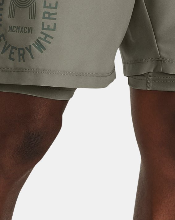 Men's UA Run Everywhere Shorts in Green image number 0