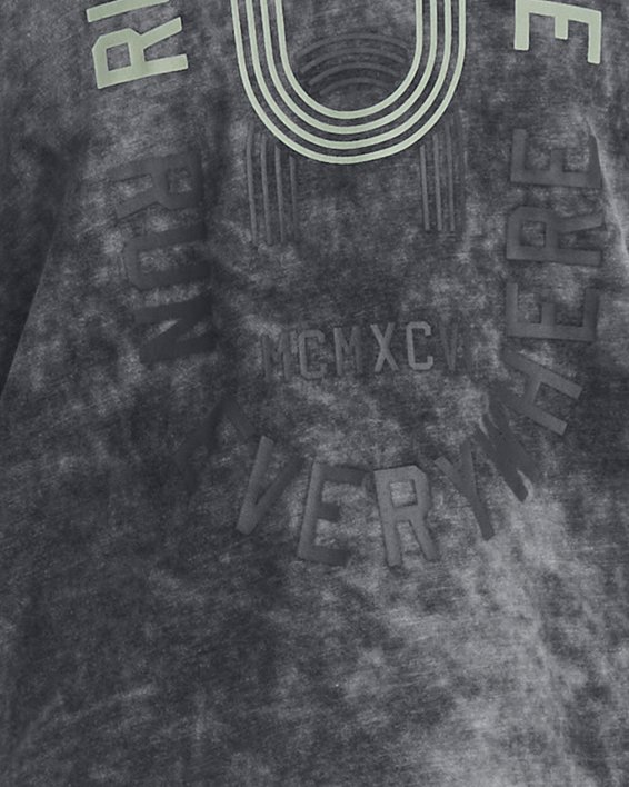 女士UA Run Everywhere Graphic短袖T恤 in Black image number 0