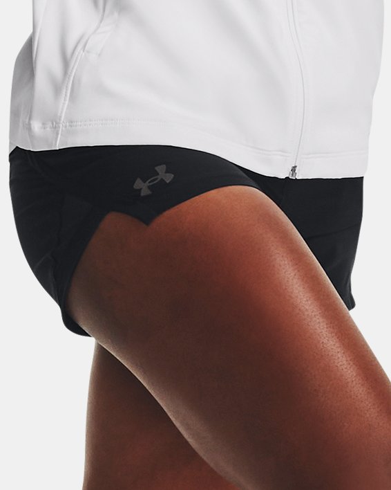 Women's UA Run Stamina 3'' Shorts in Black image number 3