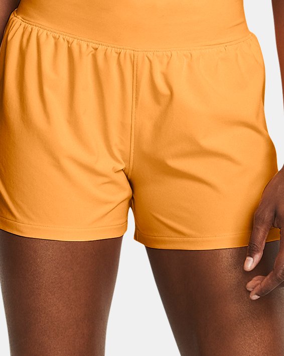 Women's UA Run Stamina 3'' Shorts, Orange, pdpMainDesktop image number 2