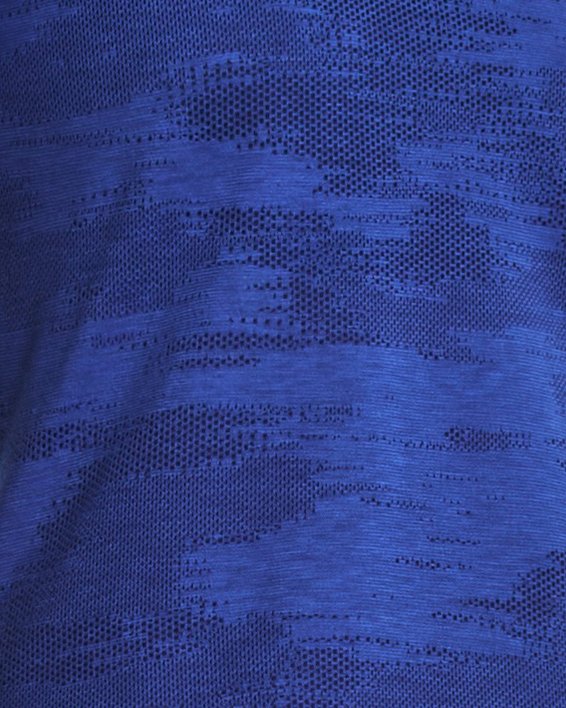 Women's UA Streaker Speed Camo Short Sleeve in Blue image number 0