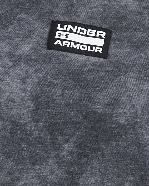 Women's UA Logo Washed Woven Short Sleeve in Black image number 4