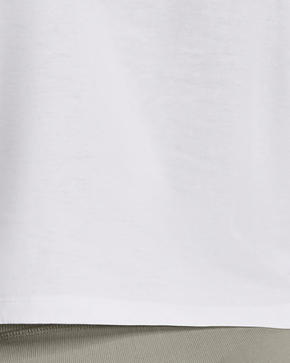 Women's UA Collegiate Crop Short Sleeve in White image number 1