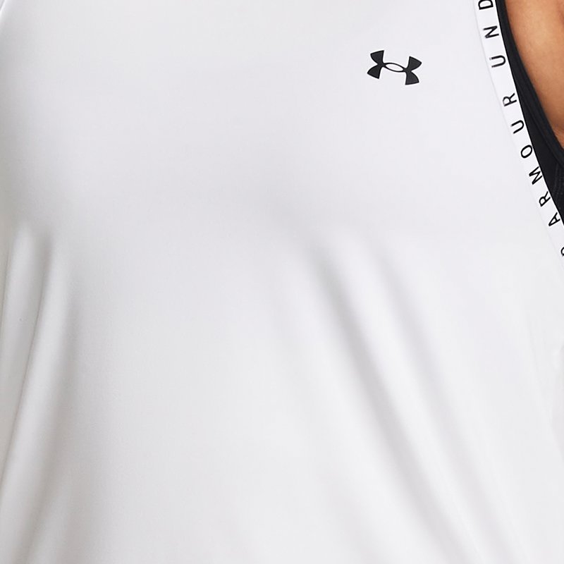 Camiseta sin mangas Under Armour Knockout para mujer Blanco / Negro XS