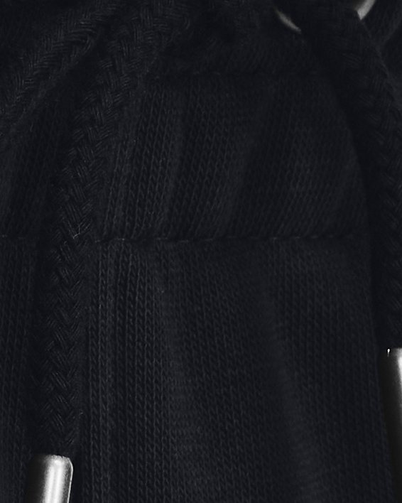 Women's UA Essential Fleece Tapered Pants in Black image number 3