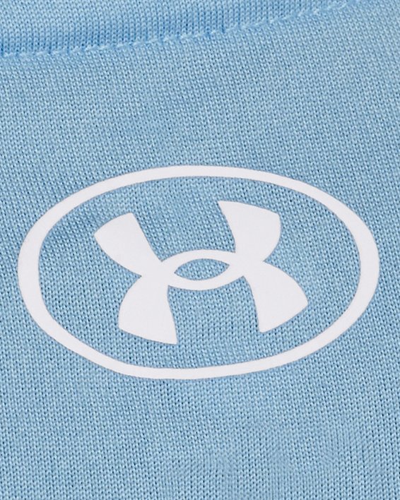 女士UA Tech™ Graphic短袖T恤 in Blue image number 3