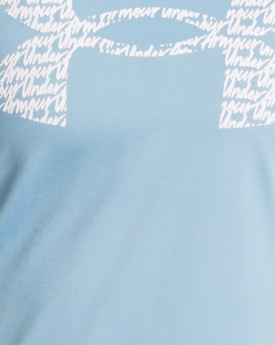 女士UA Tech™ Graphic短袖T恤 in Blue image number 0