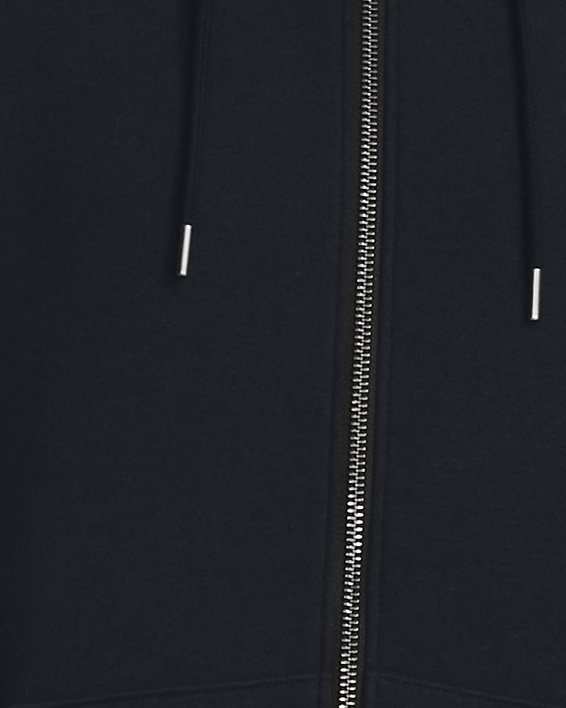 Women's UA Essential Fleece Full-Zip, Black, pdpMainDesktop image number 0