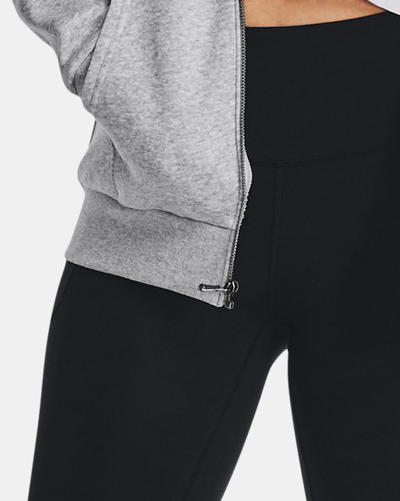 Women's UA Essential Fleece Full-Zip in Gray image number 2