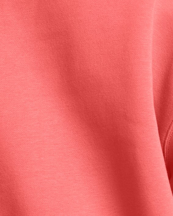 UA Essential Fleece-Oberteil mit Rundhalsausschnitt und Oversized-Schnitt für Damen, Pink, pdpMainDesktop image number 1