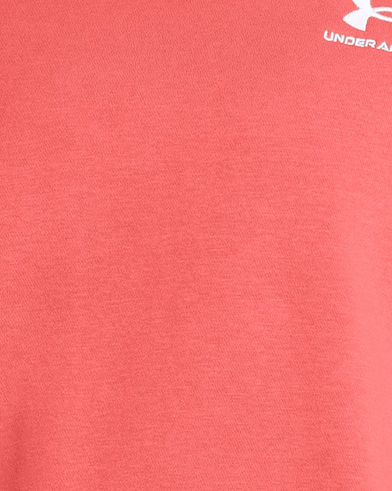 UA Essential Fleece-Oberteil mit Rundhalsausschnitt und Oversized-Schnitt für Damen, Pink, pdpMainDesktop image number 0