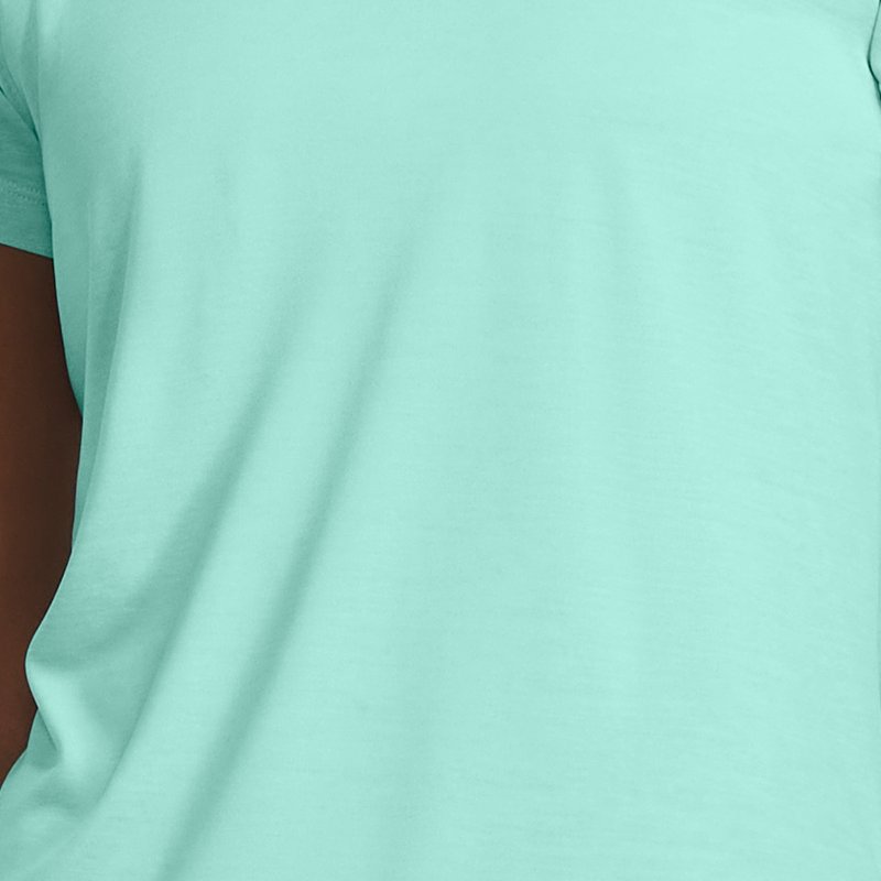 Camiseta de manga corta estampada Under Armour Tech™ Twist para mujer Neo Turquoise / Blanco / Negro S