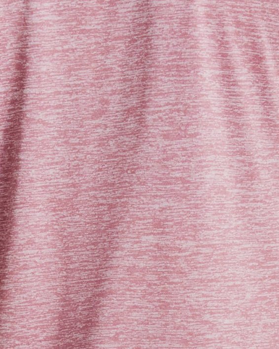 女士UA Tech™ Twist Graphic短袖T恤 in Pink image number 1