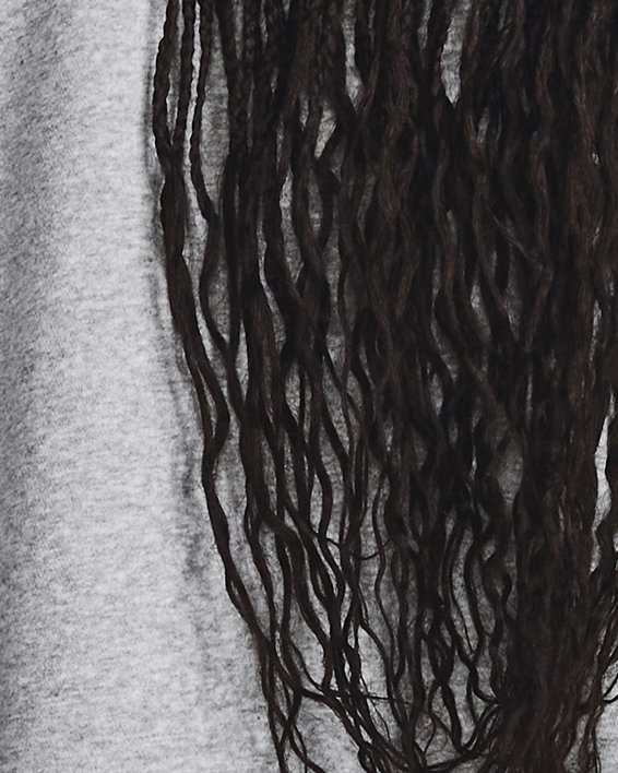 Haut à col ras du cou oversize UA Rival Fleece pour femme, Gray, pdpMainDesktop image number 1