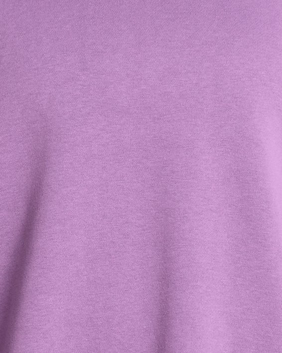 Damen UA Rival Fleece Oberteil mit Rundhalsausschnitt in Übergröße, Purple, pdpMainDesktop image number 0