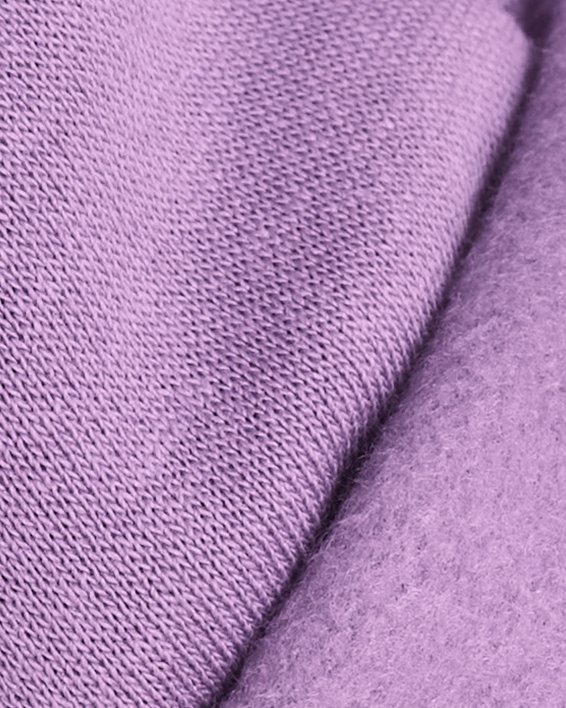 Haut à col ras du cou oversize UA Rival Fleece pour femme, Purple, pdpMainDesktop image number 2