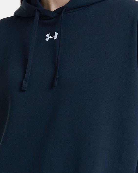 Women's UA Rival Fleece Oversized Hoodie in Black image number 0