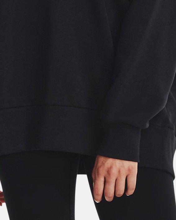Bluza damska z kapturem UA Rival Fleece Oversized, Black, pdpMainDesktop image number 2